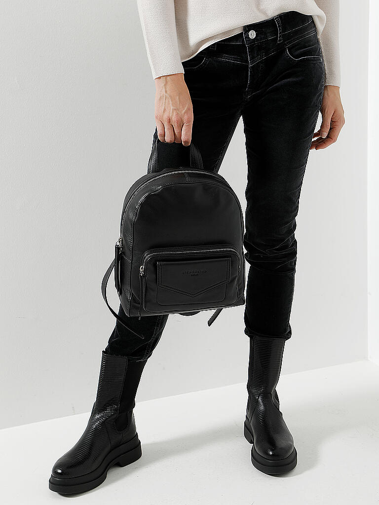 LIEBESKIND BERLIN Lederrucksack schwarz